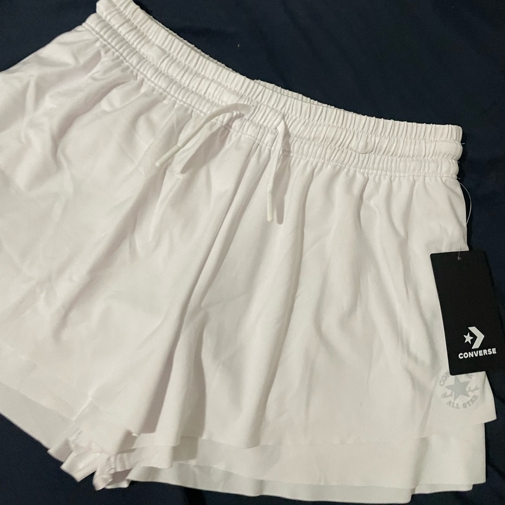 Converse Women's Athletic White Shorts